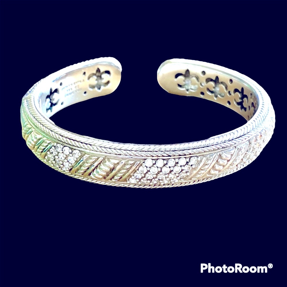 925 sterling silver Judith Ripka cuff bracelet
